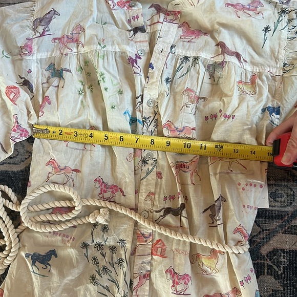 NWT MOTHER New to Town Shirt Dress Goodbye Horses - Picture 8 of 8